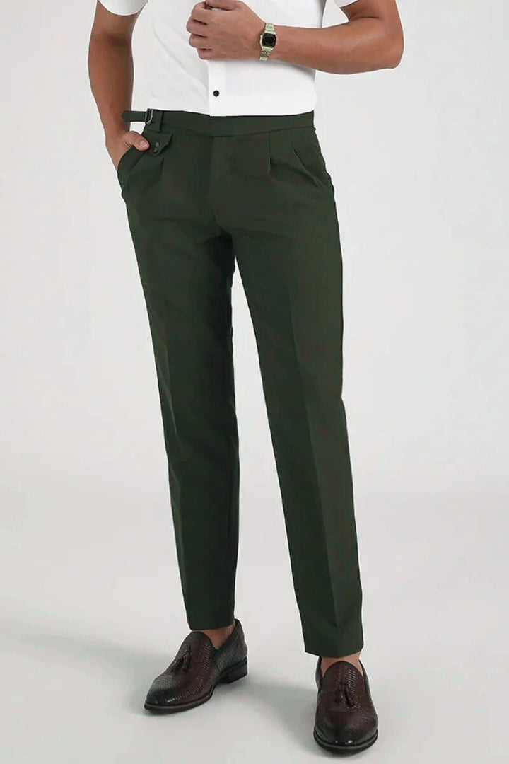 Olive Green Gurkha Pant For Men Stylish Formal Pant