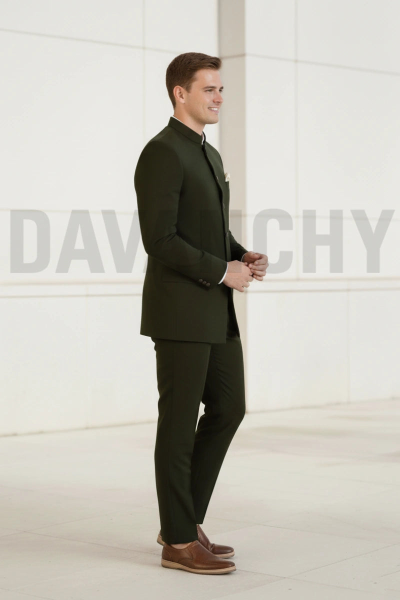 olive green dress suit FUBU Olive Green Peak Lapel 2-Piece Suit 52 Regular main image 0