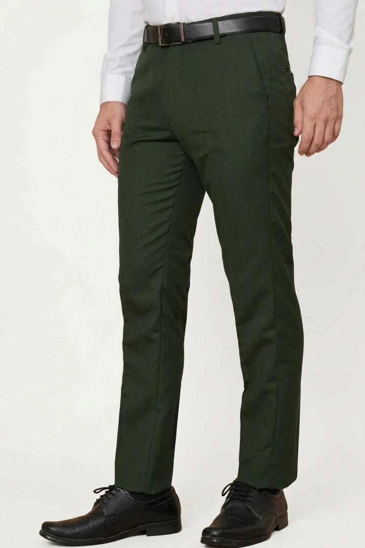 Olive Green Groomsmen Wear Pants (Side)