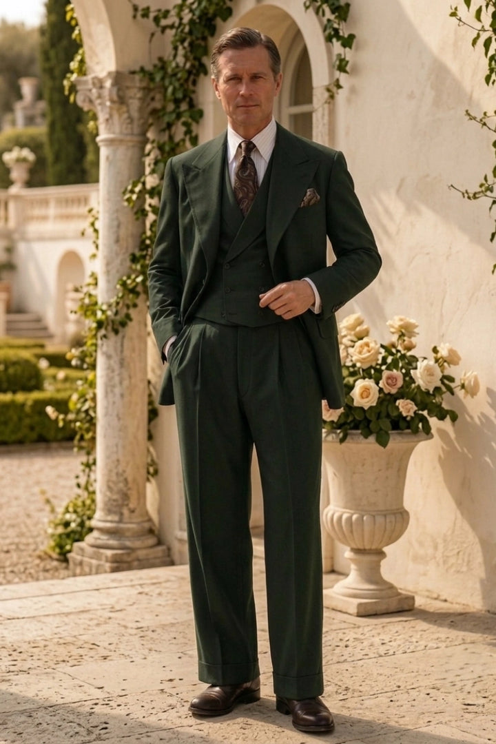 Classic Retro Tailored Outfit For Men - Front Different