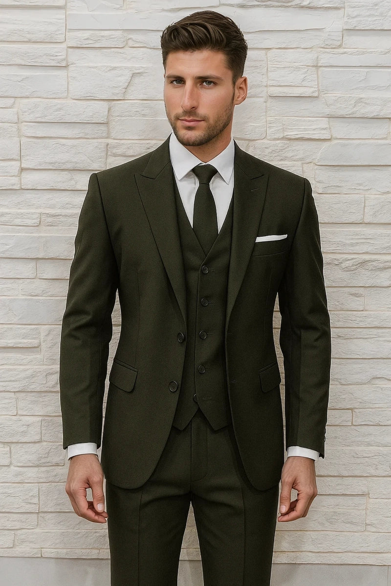 men-trendy-three-piece-suit-formal-olive-green-suit-best-gift-for-him