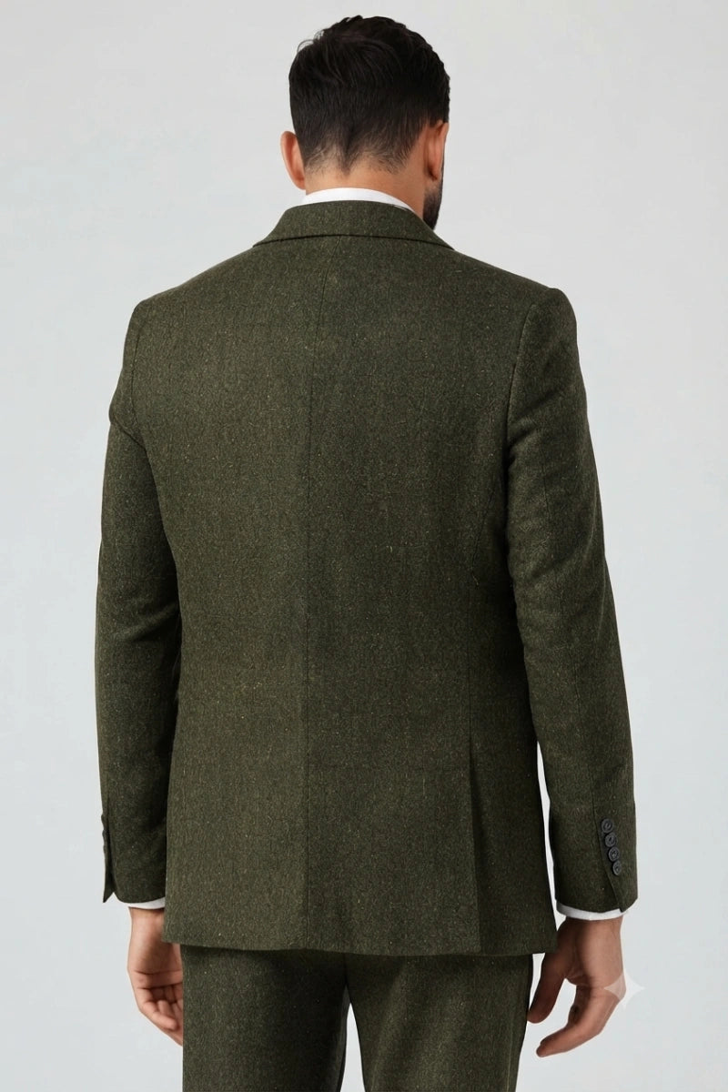 Men Business and Formal Events Wear Premium Tweed Coat-Back