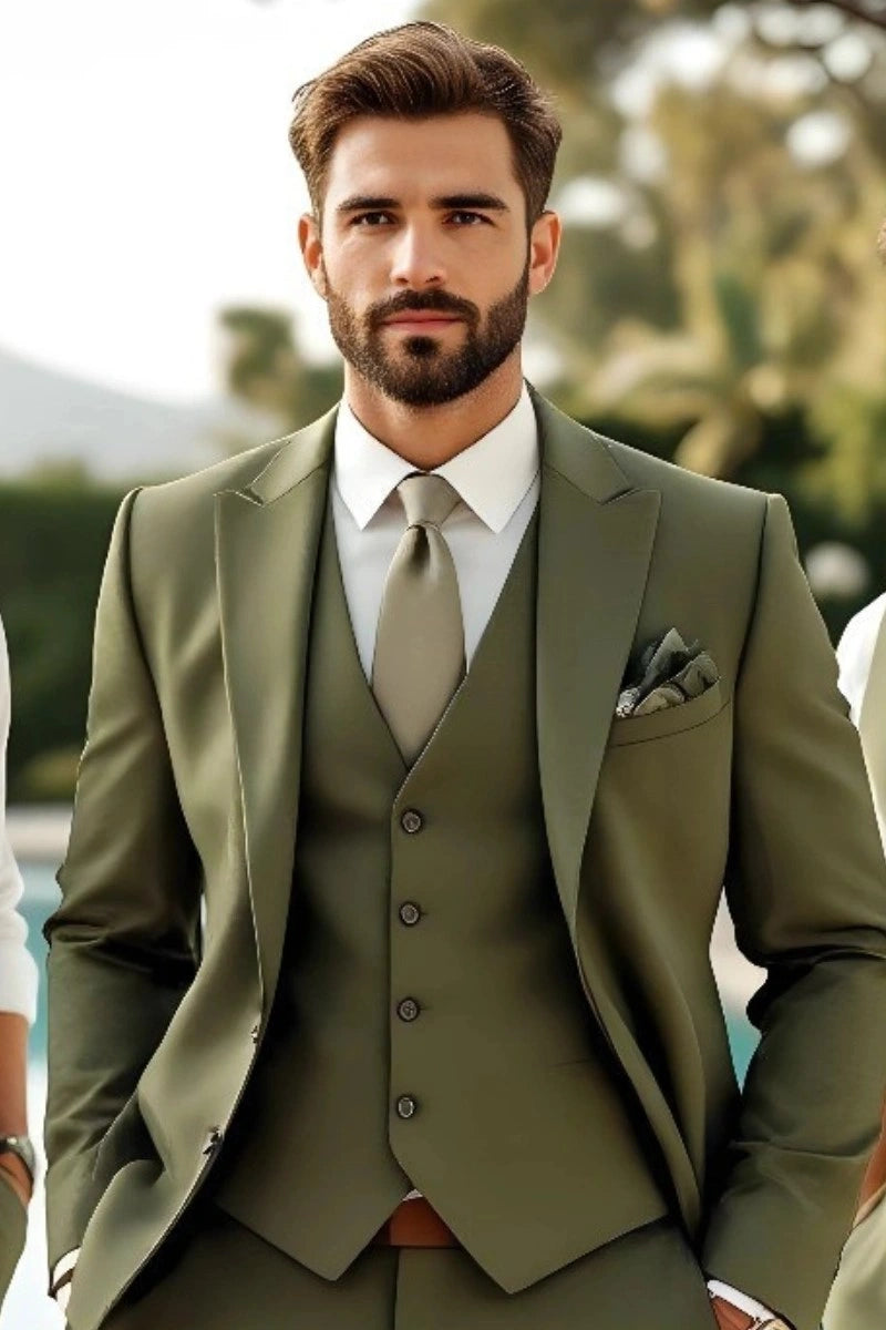 men-prom-suit-groom-wedding-suit-olive-green-custom-suit-3-piece-suit