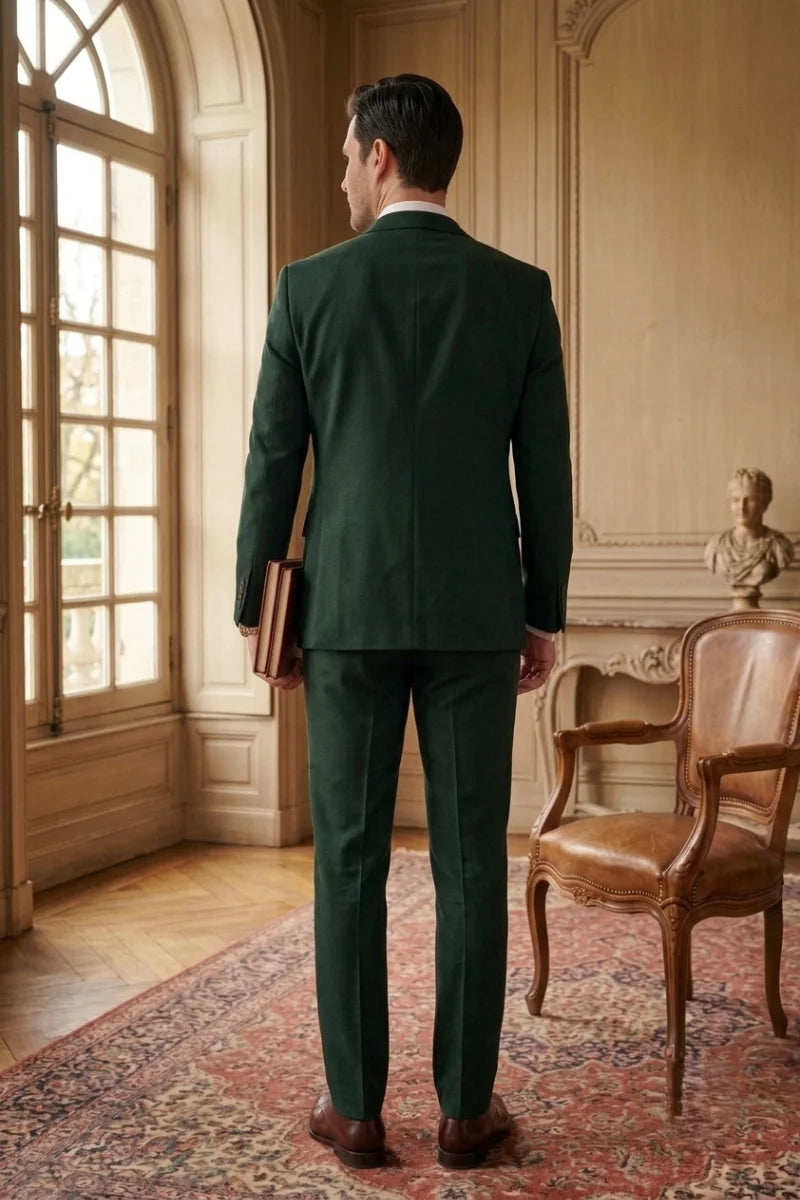 Formal Wedding and Party Wear Three Piece Suit-Back