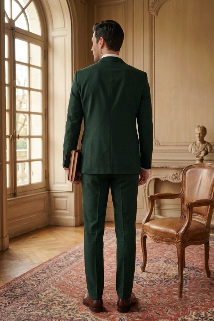 Formal Wedding and Party Wear Three Piece Suit-Back