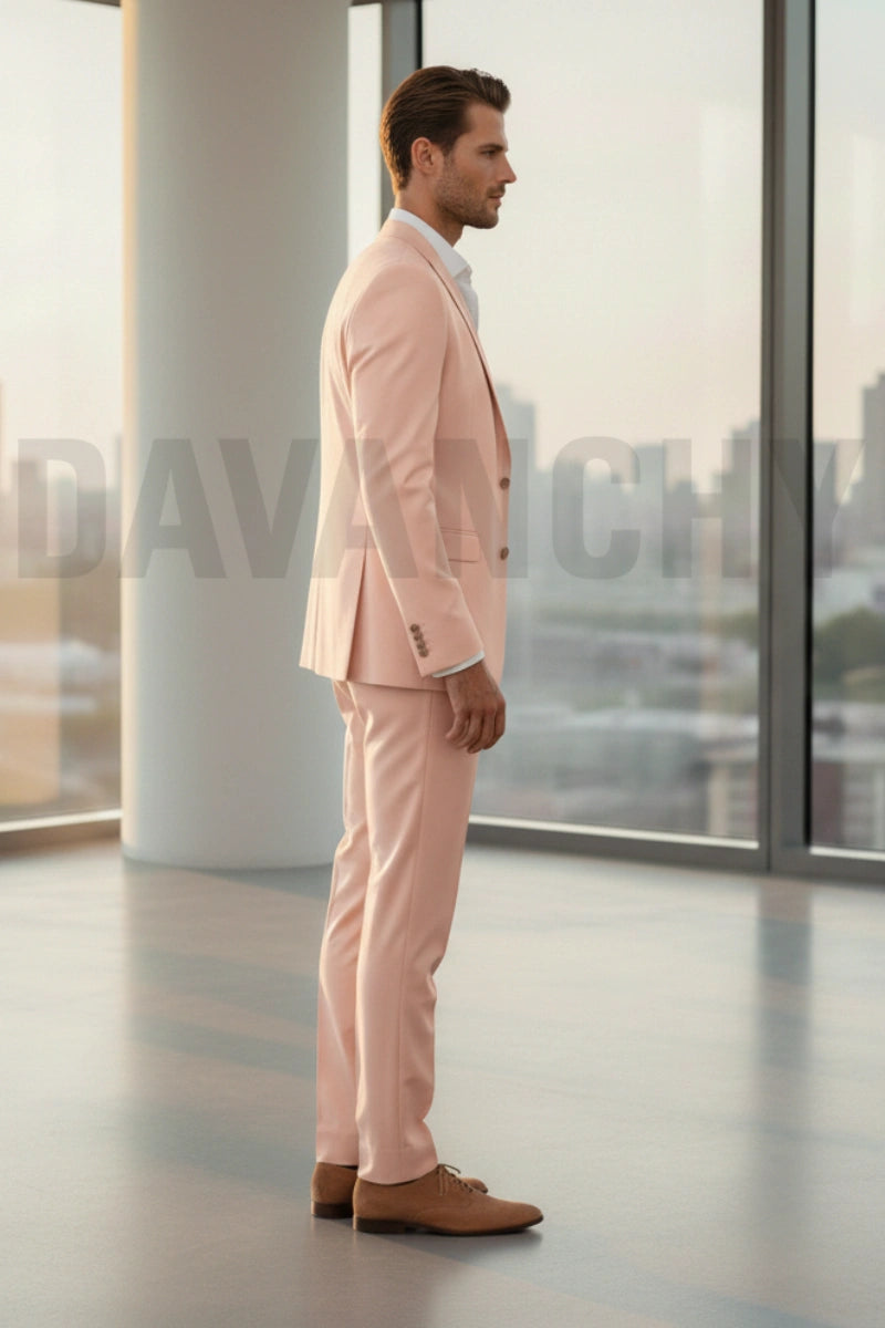 Wedding suit men modern style-Side