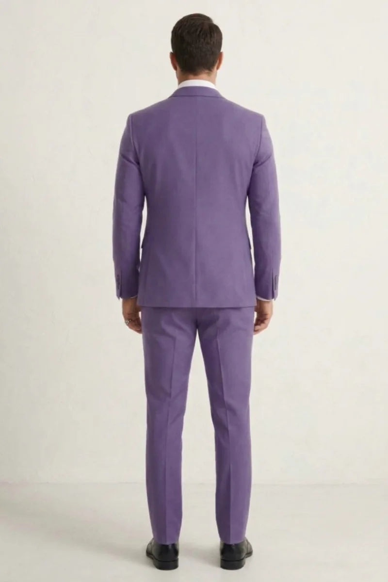 Purple New Year Party Wear Outfit for Men-Back
