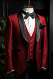 Red Tuxedo Suit Wedding Suit Red Prom Suit Red Dinner Suits DaVanchy 