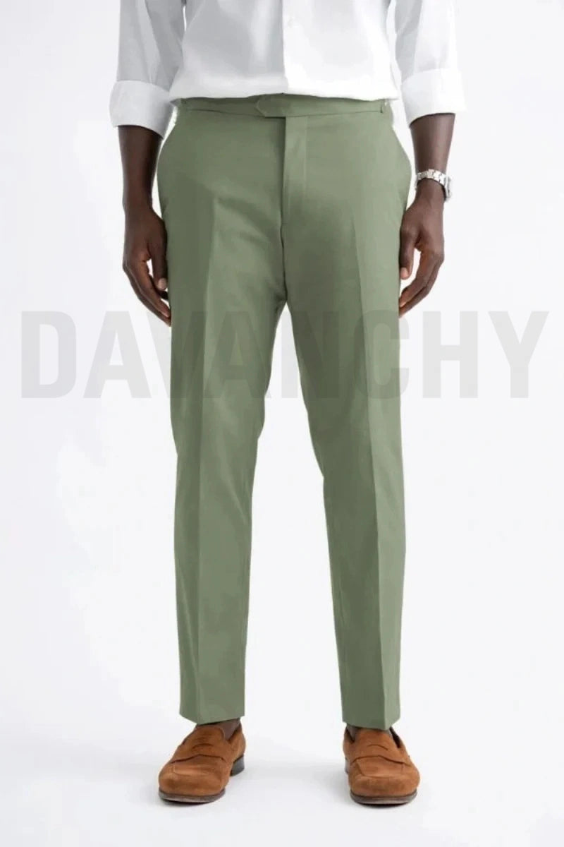 Sage Green Business Wear Pant for Men | Classic Formal Trouser 44 Sage Green Business Wear Pant for Men | Classic Formal Trouser 44