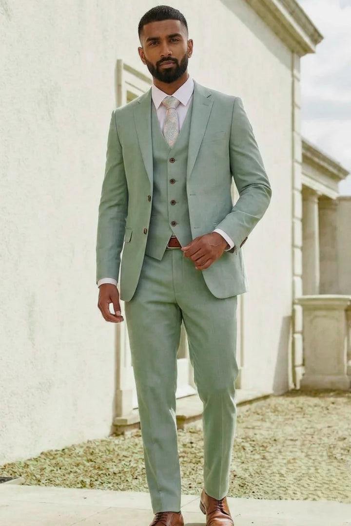 Sage Green Formal Wear Suit for Men - Front