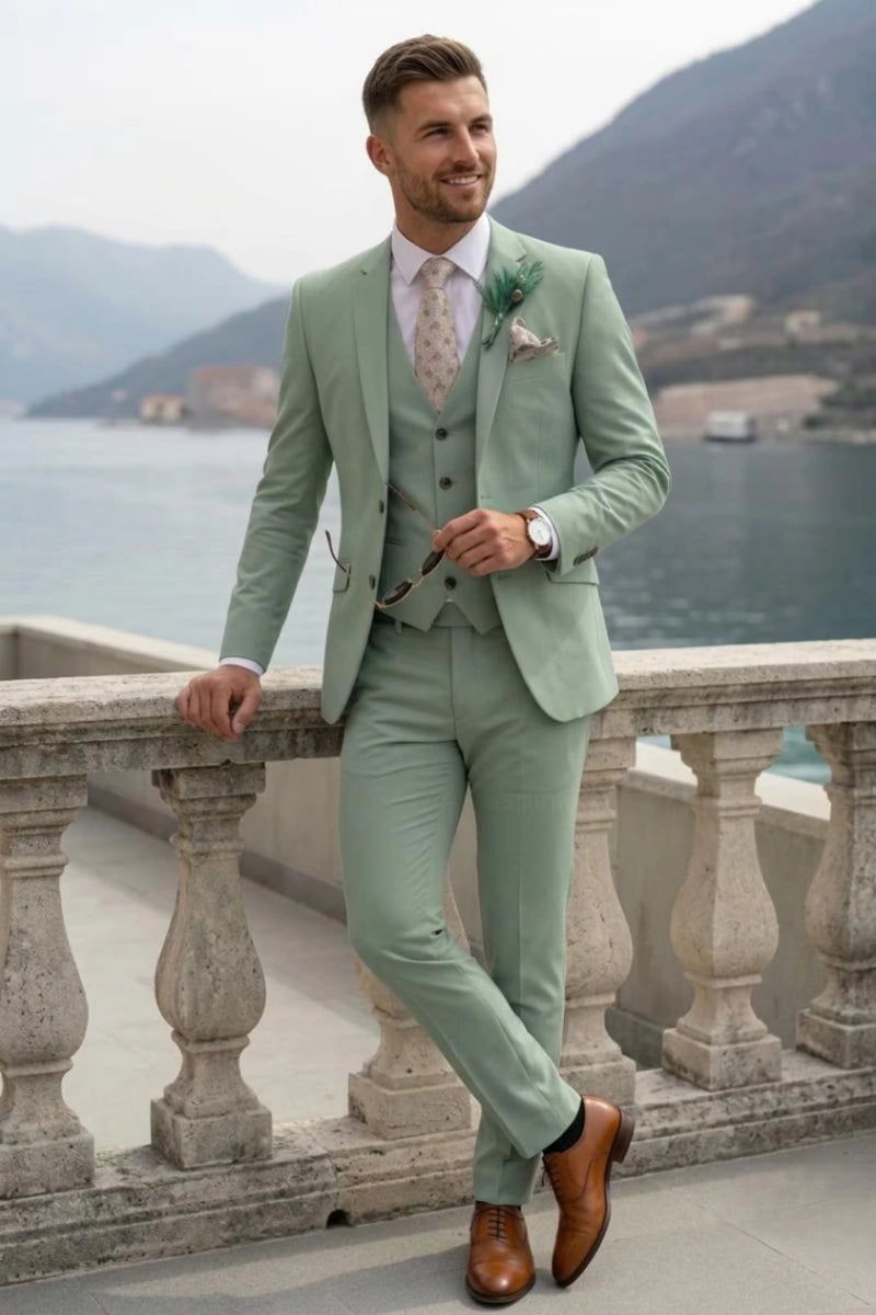 Men's Elegant Groomsmen Suit (Side)