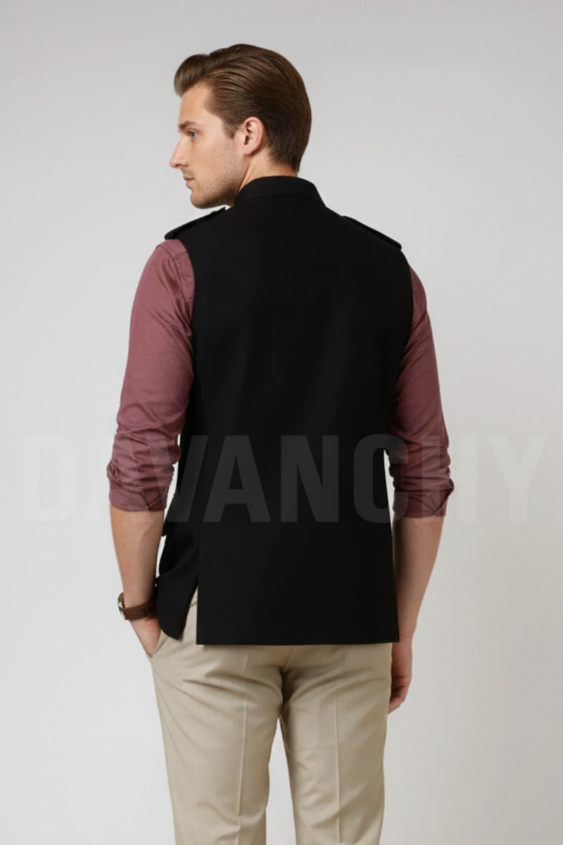 Hunter formal jacket for wedding evening gatherings wear stylish jacket-Back