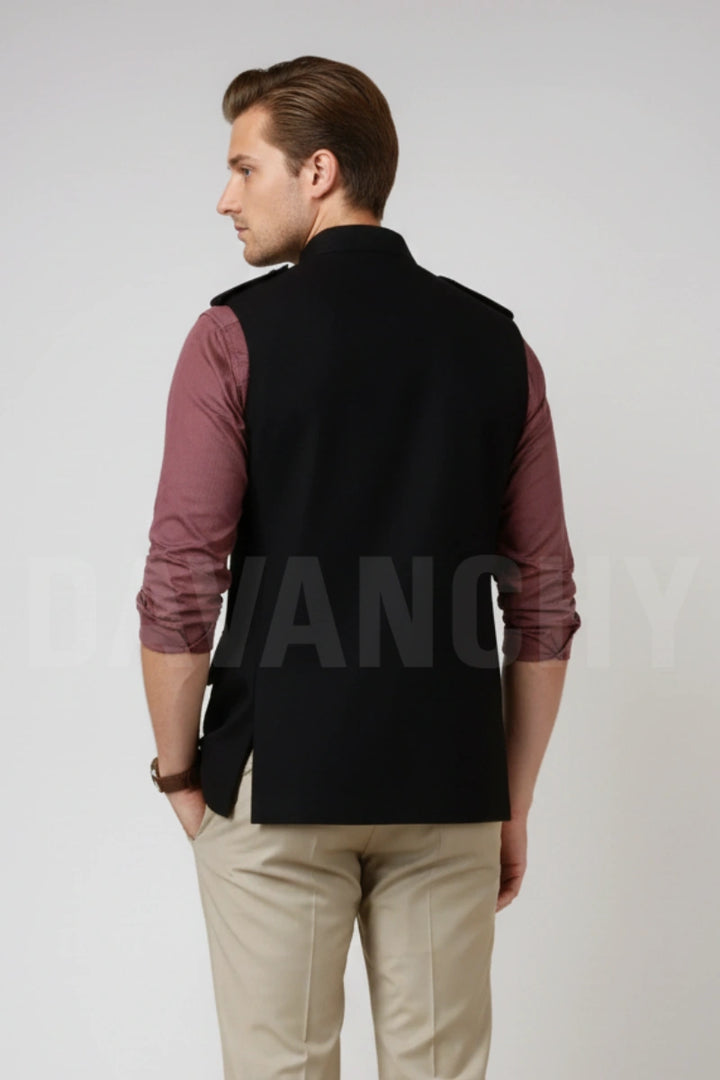 Hunter formal jacket for wedding evening gatherings wear stylish jacket-Back