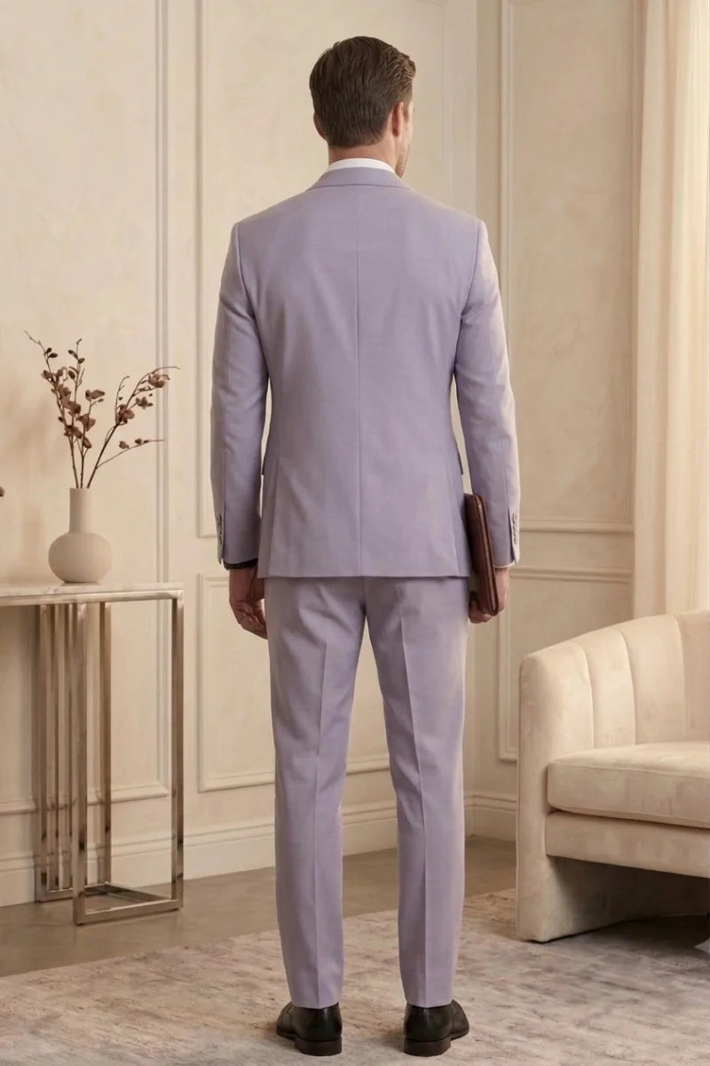 Lavender Groom Wadding Wear Outfit - Back