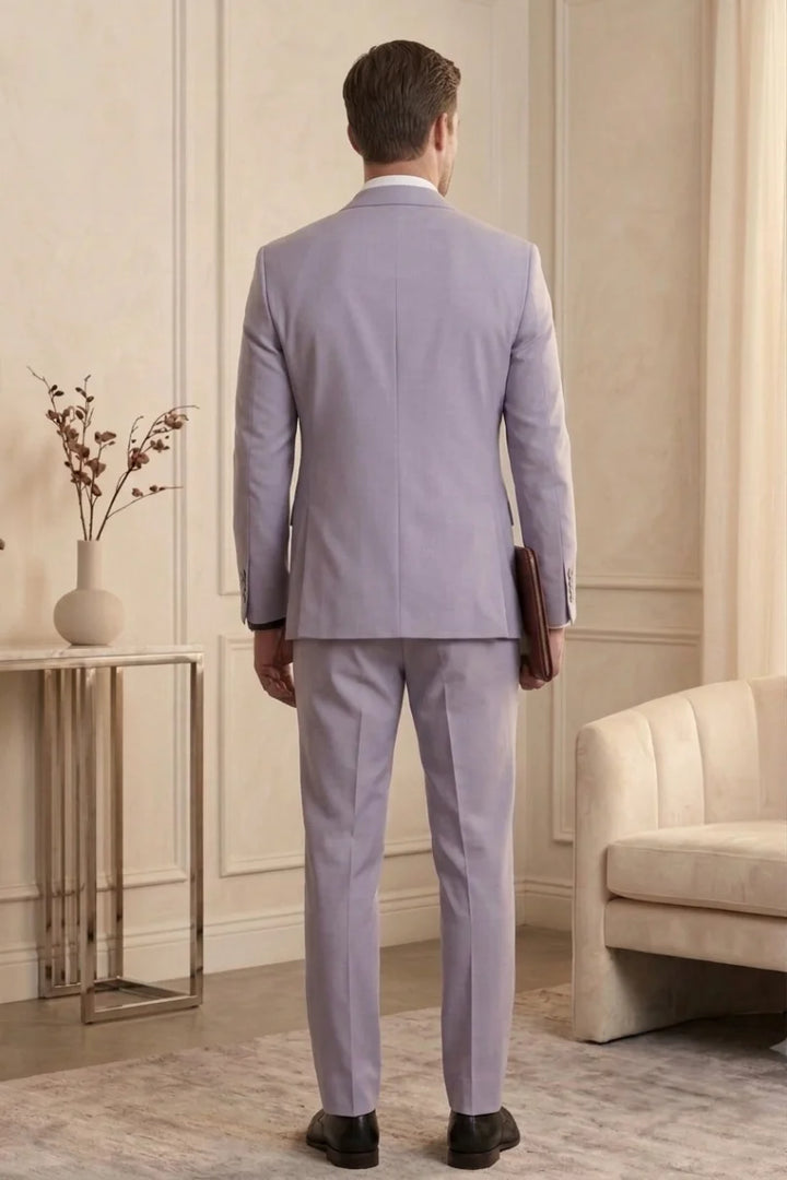 Lavender Groom Wadding Wear Outfit - Back