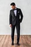 Men Black Suit Tuxedo Style Suit Wedding Tuxedo Suit Prom Wear DaVanchy 