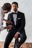 Men Black Suit Tuxedo Style Suit Wedding Tuxedo Suit Prom Wear DaVanchy 