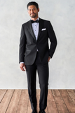 Men Black Suit Tuxedo Style Suit Wedding Tuxedo Suit Prom Wear DaVanchy 