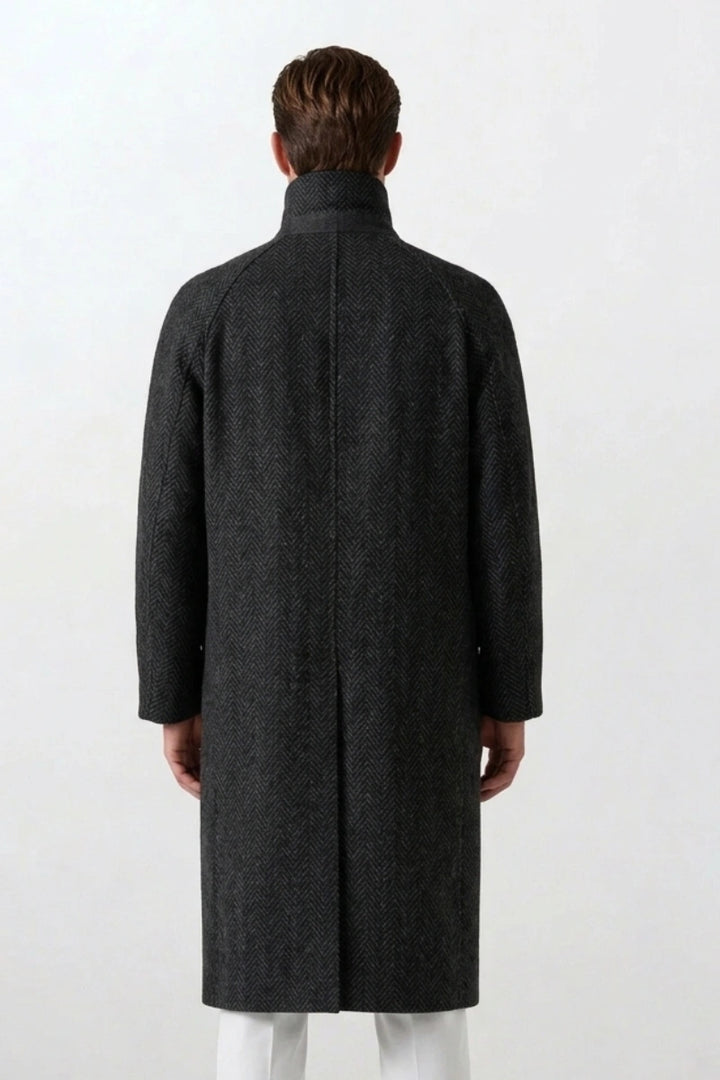Stylish long coat for men-Back