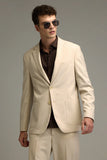 Men Two Piece Suit Cream Wedding Suit Formal Wear Suits DaVanchy 