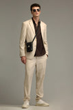 Men Two Piece Suit Cream Wedding Suit Formal Wear Suits DaVanchy 