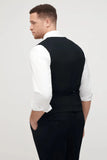 Men Vest Coat Set Black Groomsmen Wear Classic Outfit Him DaVanchy