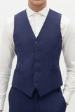 Men Waist Coat Set Blue Groomsmen Wear Classic Outfit Him DaVanchy