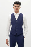 Men Waist Coat Set Blue Groomsmen Wear Classic Outfit Him DaVanchy