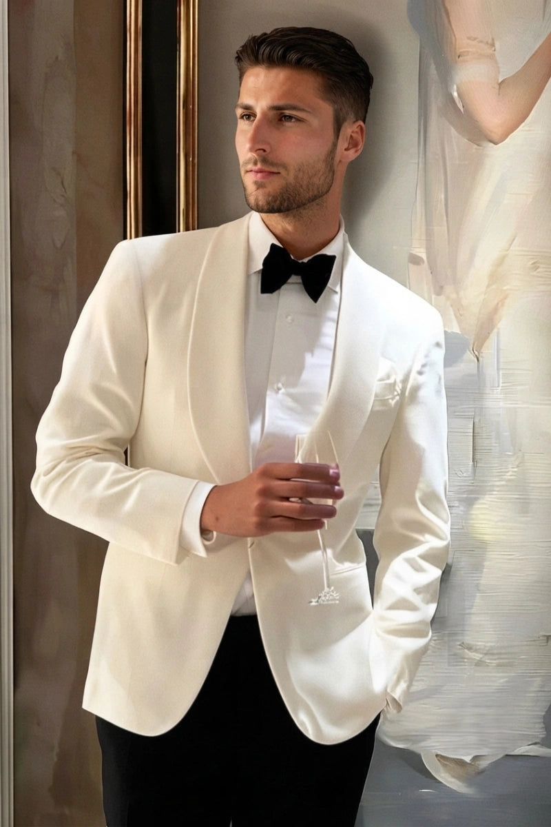 Men White Formal Coat
