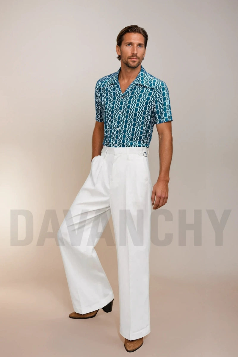 Men white pant-front