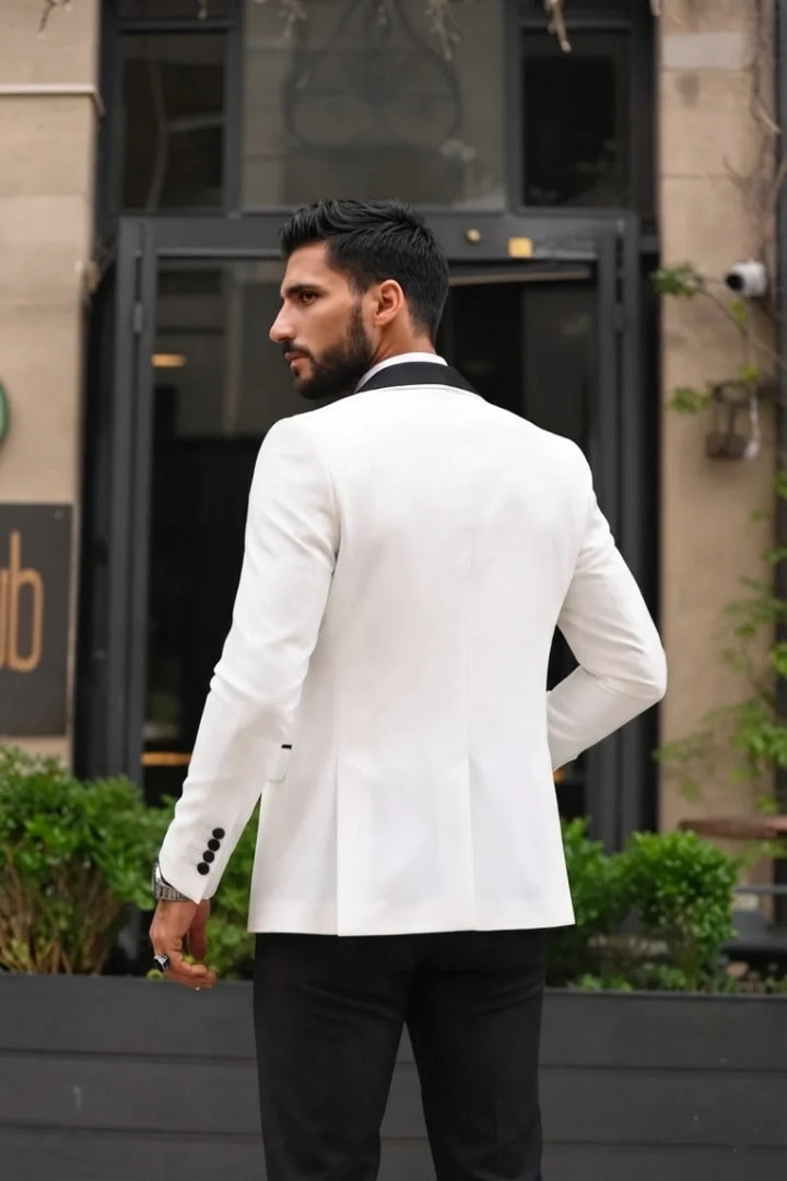 Contrast Custom Made Suit for Men - Back