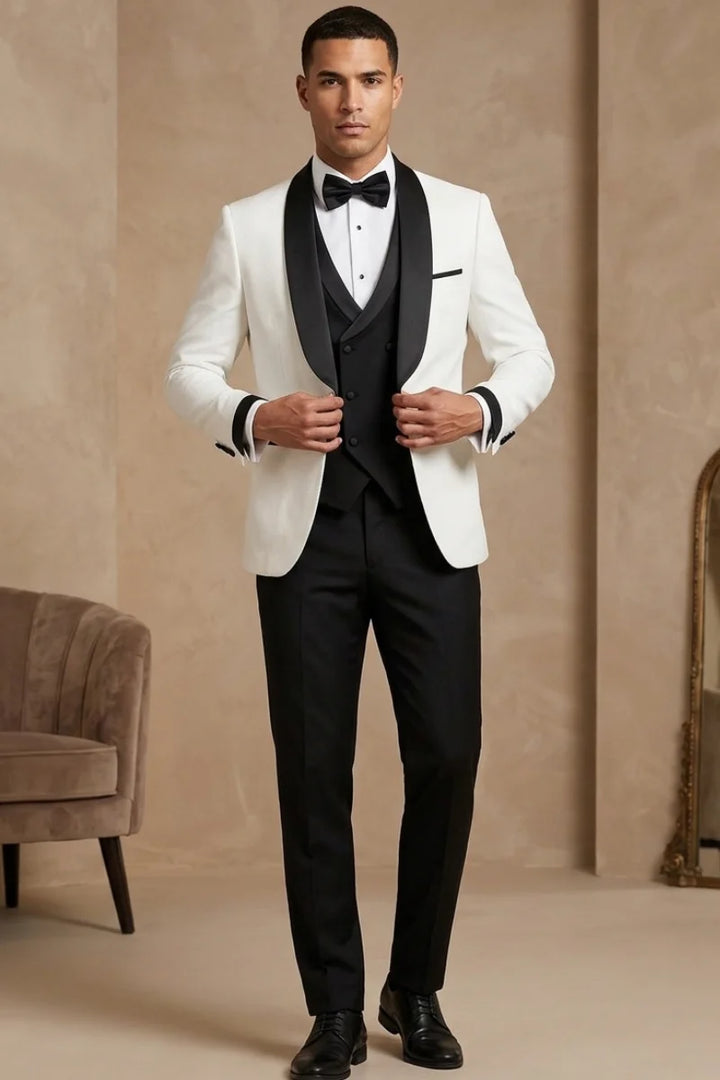 Contrast Three Piece Suit for Men&