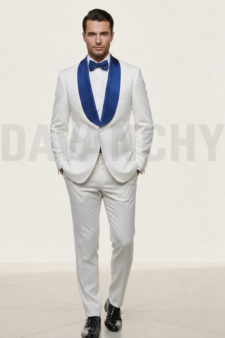 MenWhitePartyWearStylishTuxedoTwoPieceSuitDVY-Front