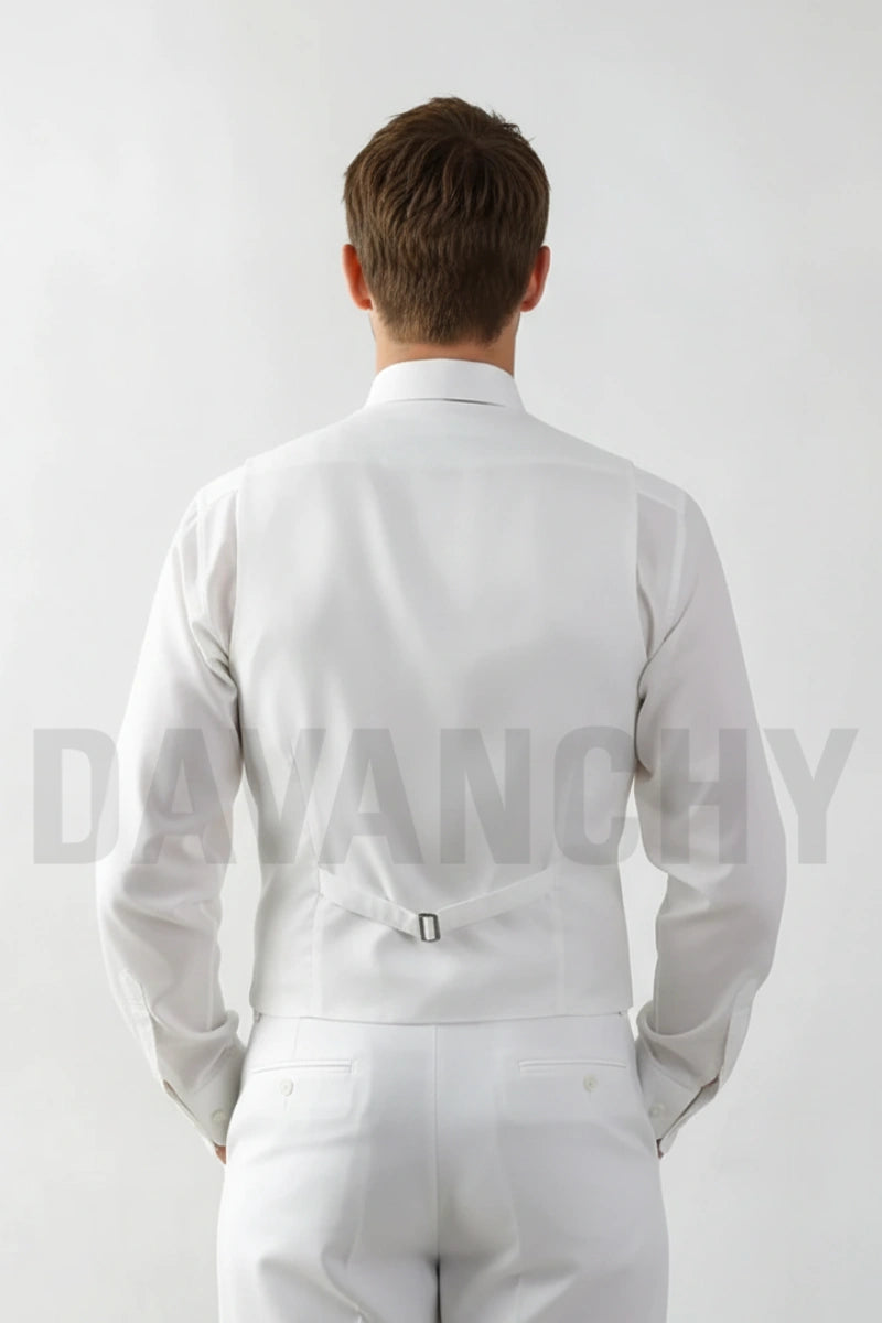 Men Formal Wear Stylish Regular Fit Sleeveless Coat -Back