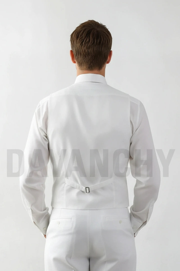 Men Formal Wear Stylish Regular Fit Sleeveless Coat -Back