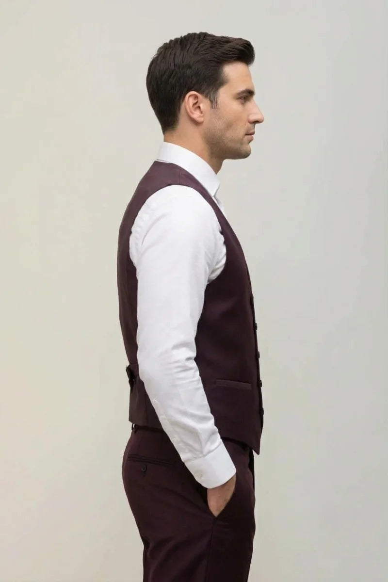Office and Business Wear Waistcoat for Men-Side