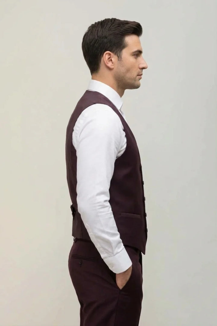 Office and Business Wear Waistcoat for Men-Side