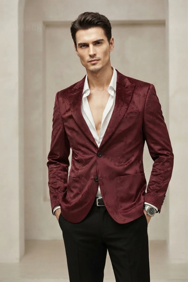 Men Velvet Dinner Wear Coat For Amazing look-Front
