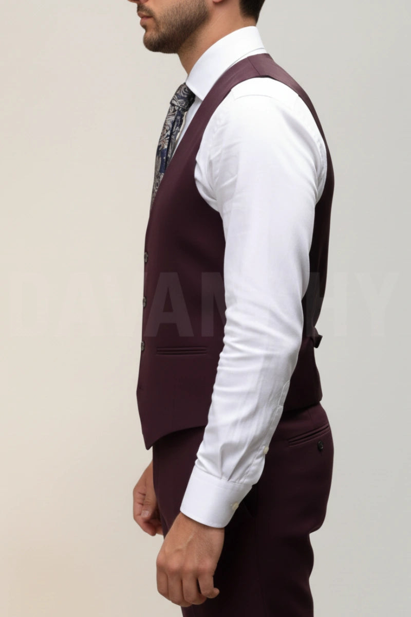 Office and Business Wear Waistcoat for Men-Side