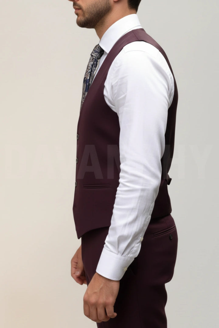 Office and Business Wear Waistcoat for Men-Side