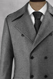 Men Trench Long Coat Winter Coat Christmas Winter Coat Grey DaVanchy