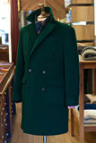 Men Trench Long Coat Winter Coat Christmas Winter Coat Green DaVanchy