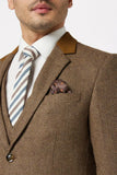 Men Tweed Brown Suit Winter Wear Suit Vintage Wear Suit Him DaVanchy 