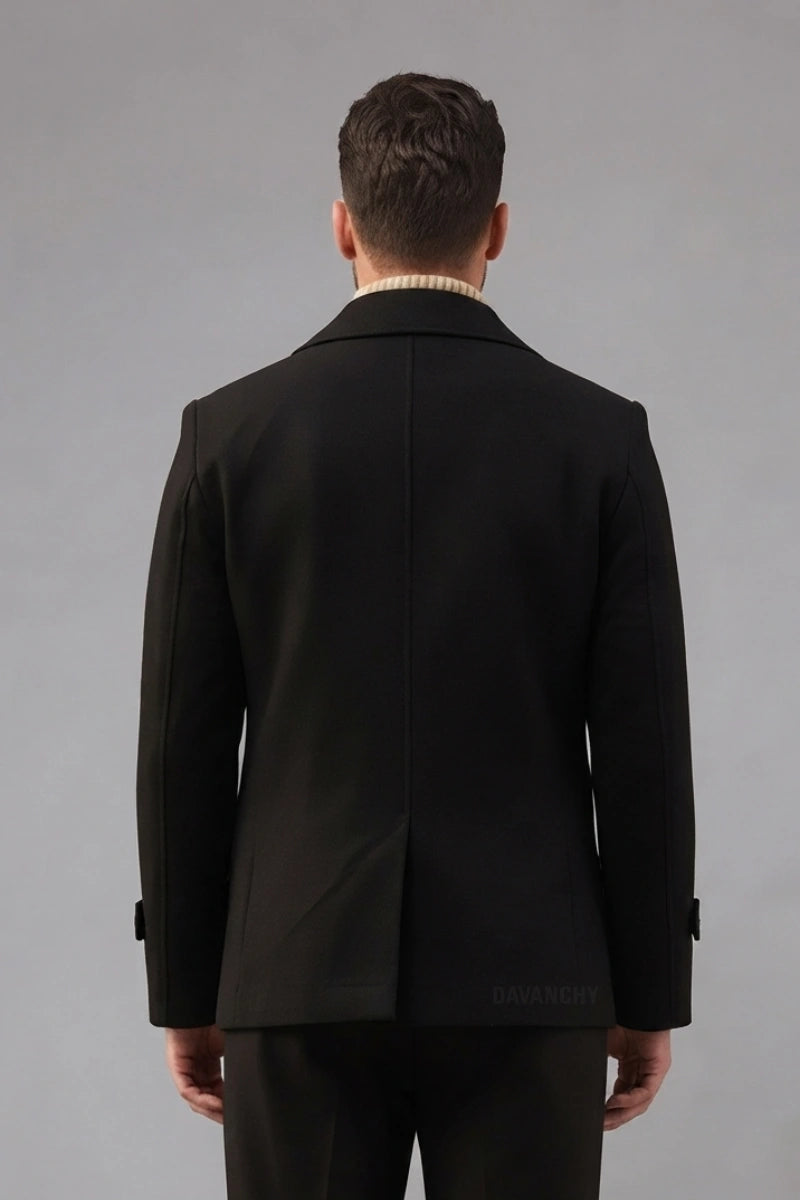 Men Classic Coat for Winter Outerwear-Back