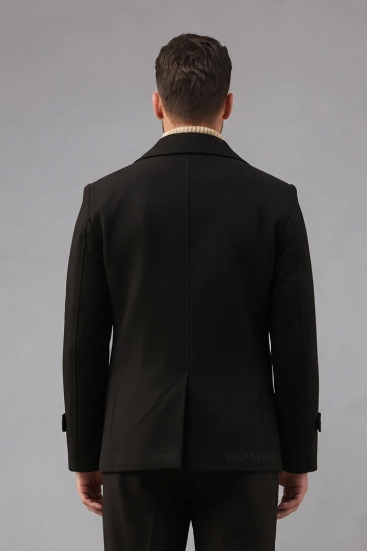 Men Classic Coat for Winter Outerwear-Back