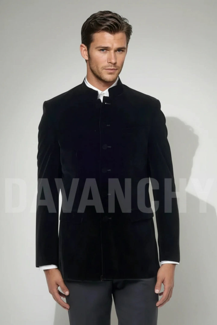 Men jodhpuri style blazer-Front