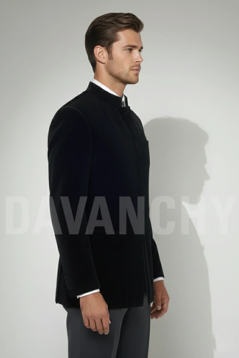 Men bandhgala jacket for wedding and formal events wear-Side