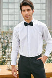 Men White Tuxedo Shirt Wedding Shirt Dinner Suit Formal Wear DaVanchy