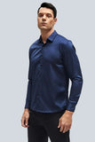 Men Formal Full Sleeve Shirt Navy Blue Wedding Classic Shirt Party Wear Shirt Gift For Him