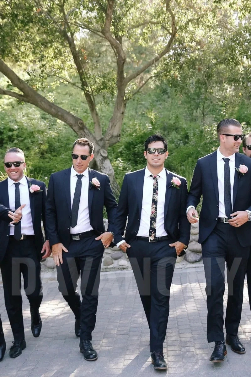 men-navy-blue-two-piece-suit-groomsmen-stylish-suit-for-wedding-attire